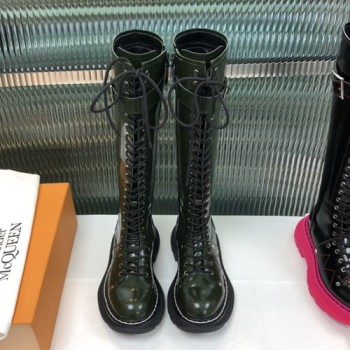 알렉산더 맥퀸 트레드 레이스업 롱부츠