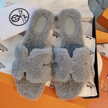 에르메스 오란 양털 슬리퍼