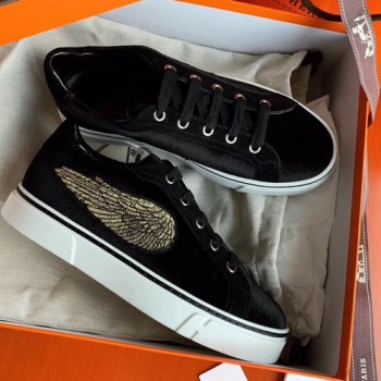 에르메스 윙패치 벨벳 스니커즈