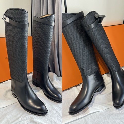 에르메스 컬리 버클 롱부츠