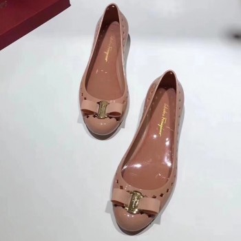 페라가모 리본 젤리슈즈