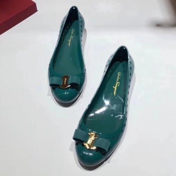 페라가모 리본 젤리슈즈