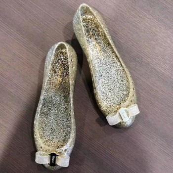 페라가모 리본 젤리슈즈