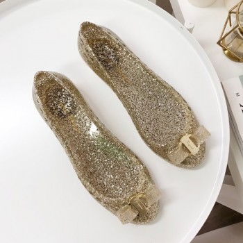 페라가모 리본 젤리슈즈