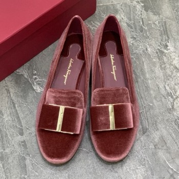 페라가모 바라 플랫슈즈 벨벳