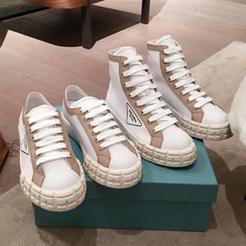 프라다 개버딘 로우탑 스니커즈, 하이탑