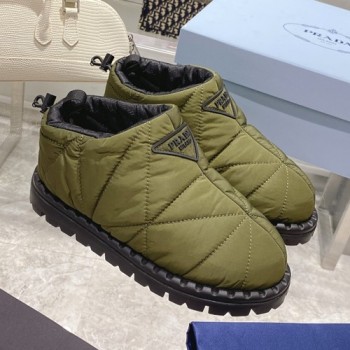 프라다 패딩 나일론 로우 부츠