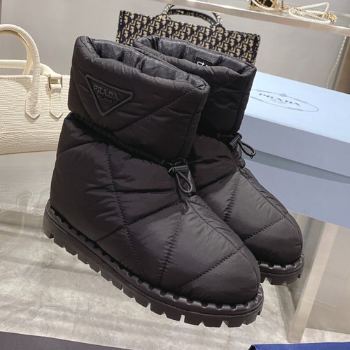 프라다 패딩 나일론 블로우 패딩 부츠