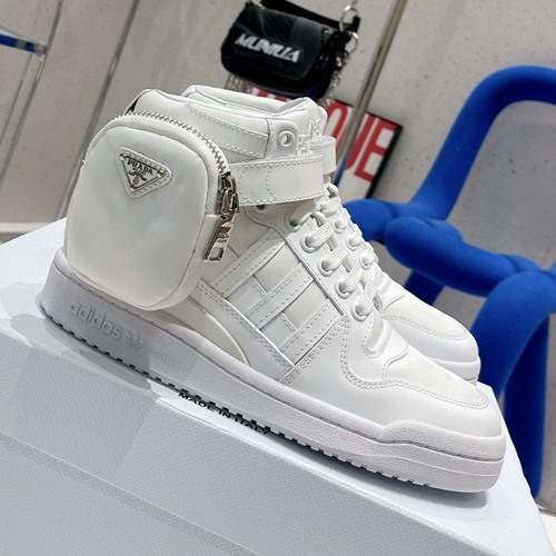 프라다×아디다스 포럼 남.여 하이탑 스니커즈