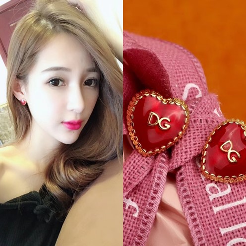 D&G 하트 귀걸이