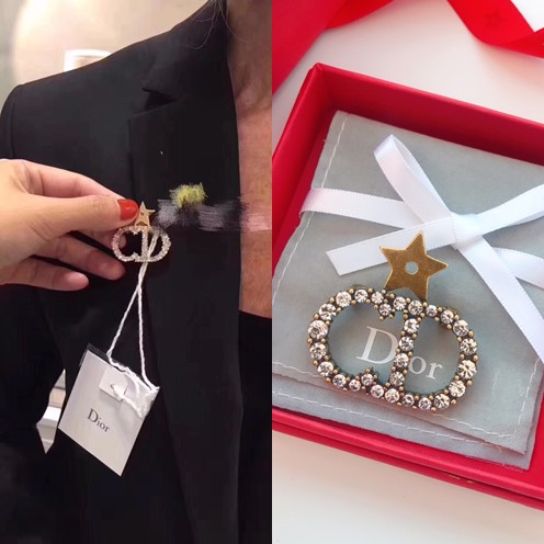 디올 CD로고 브로치