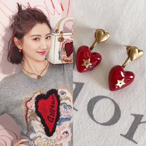 디올 하트 귀걸이
