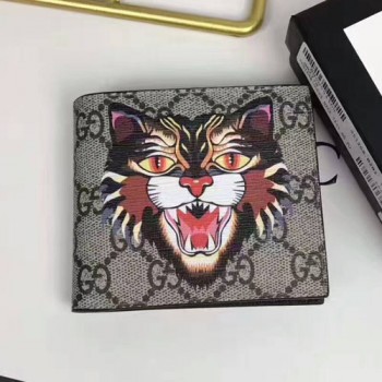 구찌 451268 GG수프림 고양이 반지갑