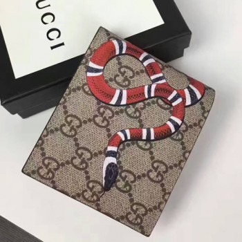 구찌 451268 GG수프림 스네이크 반지갑