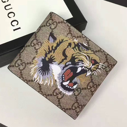 구찌 451268 GG수프림 타이거 반지갑
