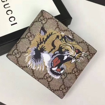 구찌 451268 GG수프림 타이거 반지갑