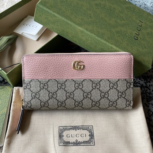 구찌 456117 GG 마몬트 지퍼 어라운드 장지갑