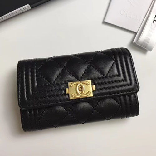 샤넬 램스킨 카드지갑