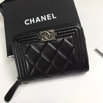 샤넬 램스킨 카드지갑