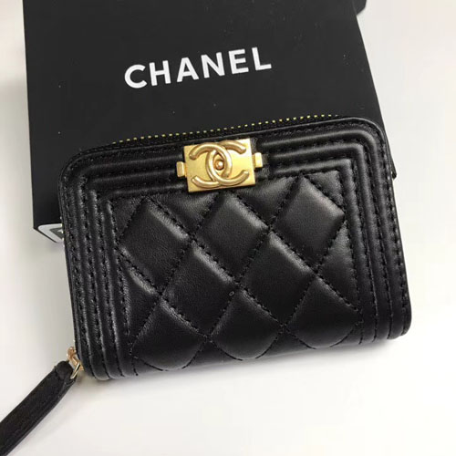 샤넬 램스킨 카드지갑